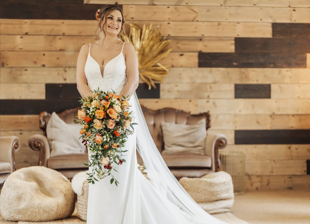 Bride with her bouquet
